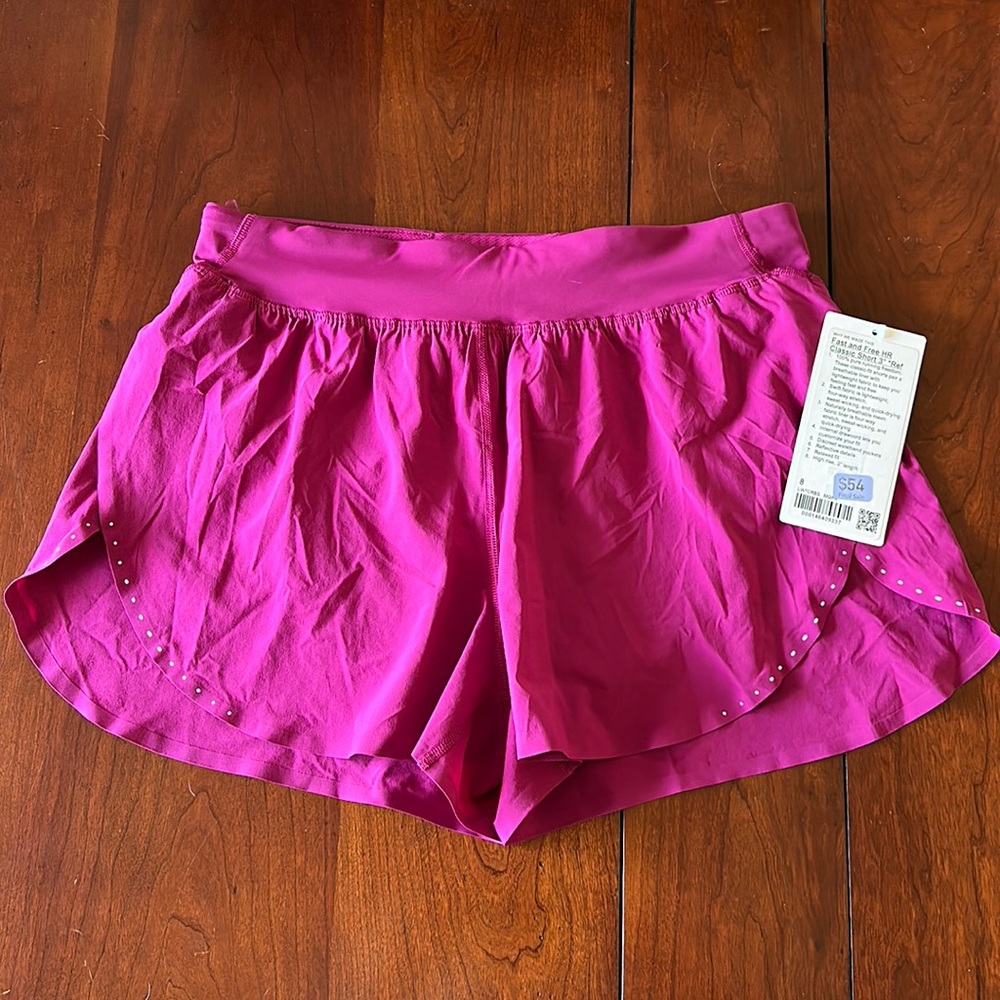 NWT Lululemon Fast and Free High Rise Classic Short